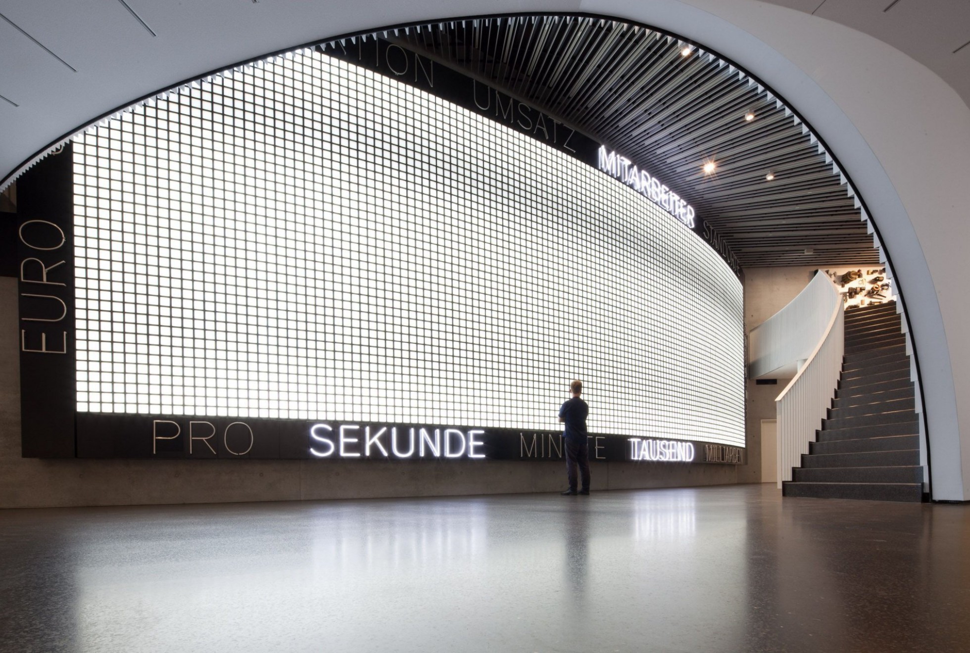 thegreeneyl ausstellung installation pixelwand led wand design 