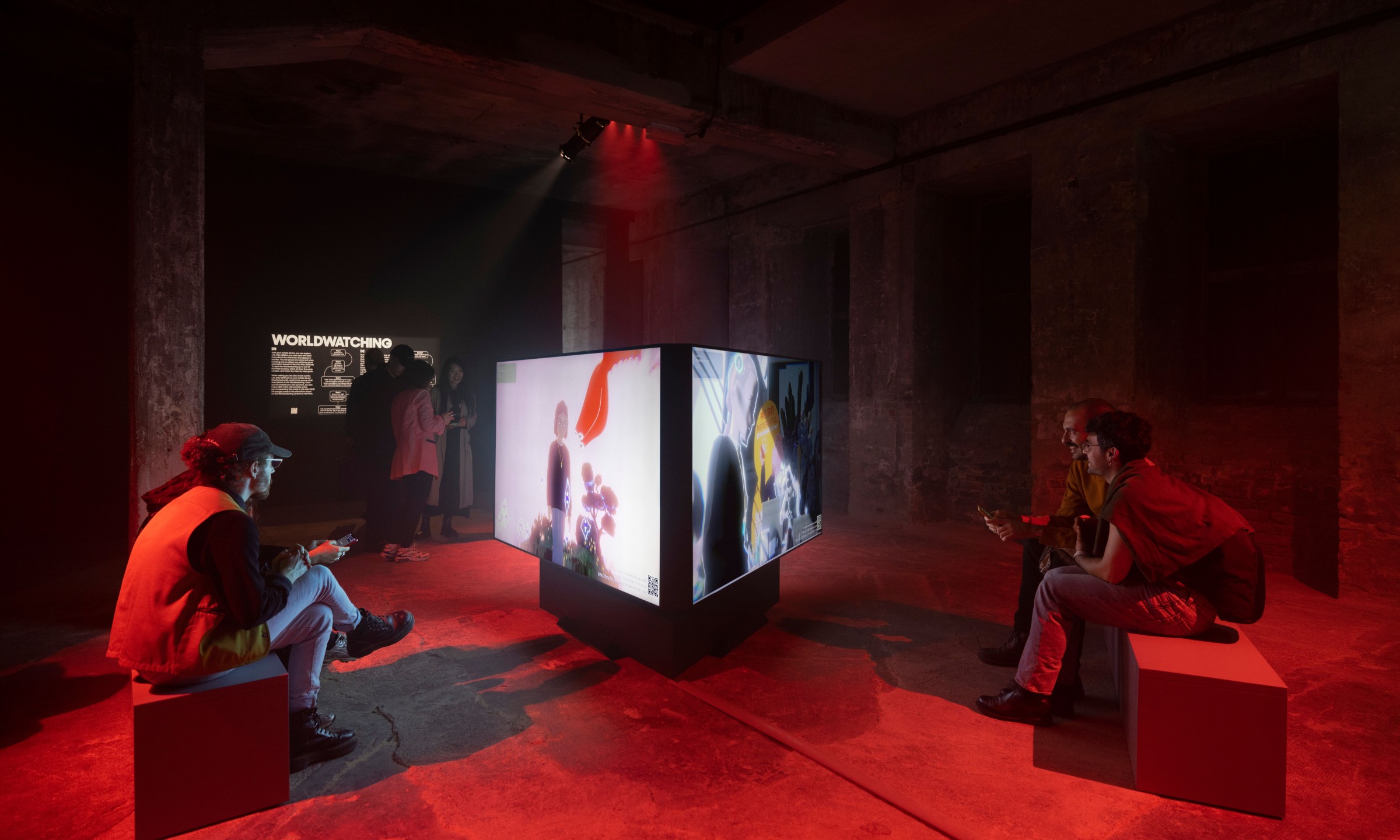 thegreeneyl ausstellung gestaltung las foundation ian cheng halle am berghain video installation