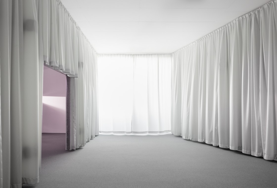 thegreeneyl ausstellungsdesign exhibition design humboldt forum berlin laut musik vorhänge